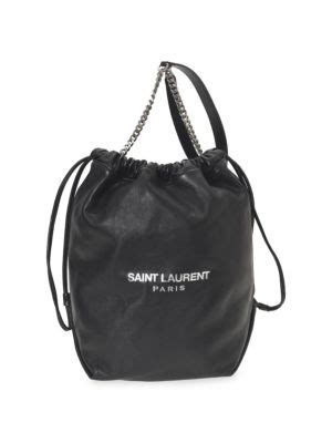 Yves Saint Laurent Teddy Leather Bucket Bag on SALE 